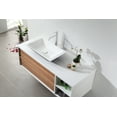 thumbnail image 3 of Goreme 48" Walnut and White Oak Wall Mount Bathroom Vanity, Open Shelf, 3 of 11