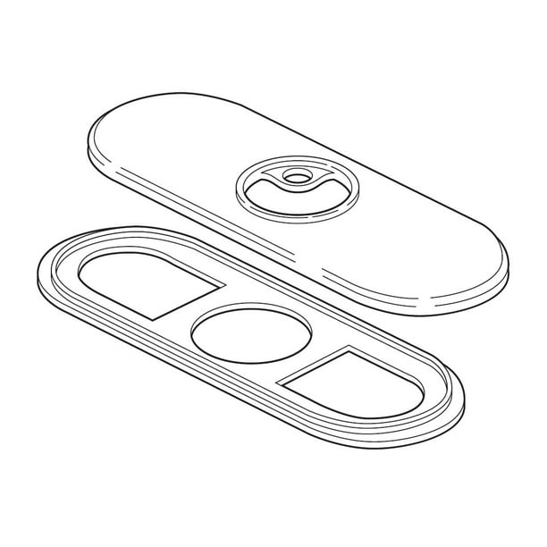 Delta Trinsic: Escutcheon & Gasket - 3 Hole - 1H Lavatory Delta Trinsic: Escutcheon & Gasket - 3 Hole - 1H Lavatory