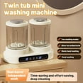 thumbnail image 4 of 3L Portable Washing Machine, Mini Washer, Mini Laundry Machine with Twin Tub, Deep Cleaning of Underwear and Socks, Suitable for Homes, Apartments, Dorms, Hotels, Traveling, 4 of 12