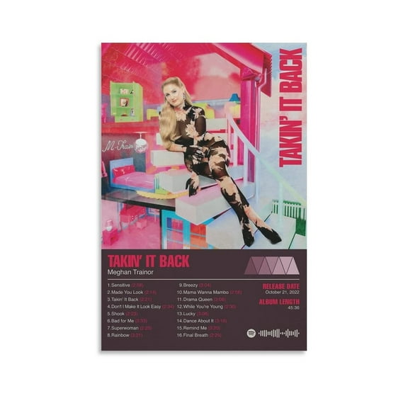 Meghan Trainor - Takin' It Back Poster 3 Canvas Poster Bedroom Decoration Landscape Office Valentine's Birthday Gift