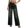 thumbnail image 2 of Holzkary Wide Leg Jeans for Women High Waisted Baggy Jeans Loose Fit Tummy Control Denim Pants Straight Leg Jeans Boyfriend Baggy Jeans for Women Wide Leg Denim Pants Fashion Y2K Relaxed Streetwear, 2 of 4