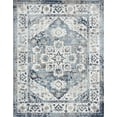 thumbnail image 3 of Traditional 5x8 Area Rug (5'3'' x 7'3'') Oriental Navy, Navy Living Room Easy to Clean, 3 of 9