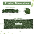 thumbnail image 2 of Costway 118x39in Artificial Ivy Privacy Fence Screen Artificial Hedge Fence Decor, 2 of 8