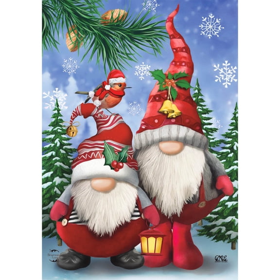 Briarwood Lane Winter Garden Flag 12x18 For Outdoor Winter Gnomes Christmas For Christmas Garden Flag Flags For Outside