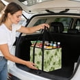 thumbnail image 5 of Collapsible Car Trunk Organizer with Handles 600D Oxford for Car Kitchen and Home Storage, White Flowers 13× 10.2×10.8inch, 5 of 6