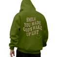 thumbnail image 5 of Christian Hoodies for Men 2025 Smile You Made God's Wake Up List Hoodie with Pockets Hooded Sweatshirt Pullover Tops, 5 of 6