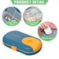 thumbnail image 3 of Pill Box, Compartment Container Organizer, Pill Box Travel Daily Pill Box, Portable Green, 3 of 5