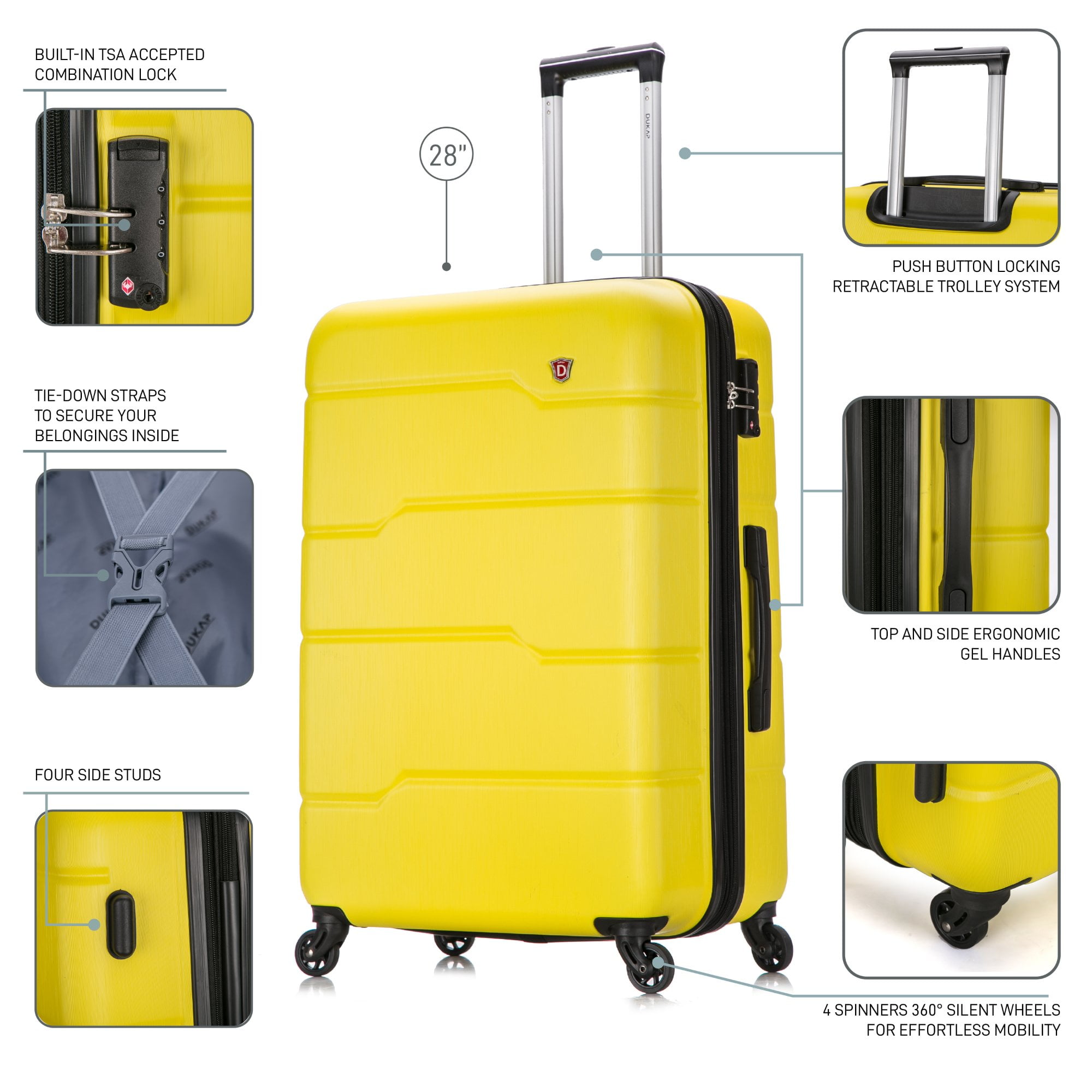 DUKAP Rodez 28" Lightweight Hardside Spinner Luggage