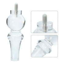 NIYANGLE Replacement Couch Legs Furniture Support Legs Transparent Acrylic 1Pcs 7.1x2.7in
