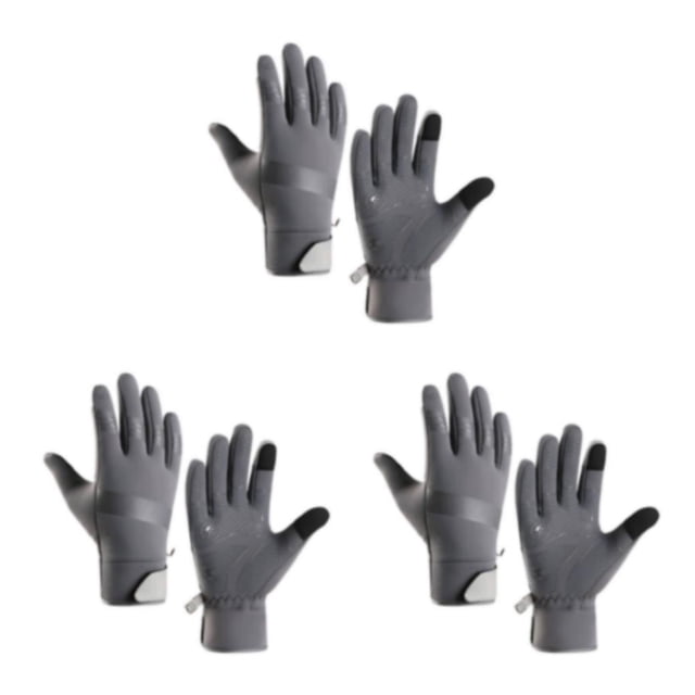 Naiovety Manos De Poliuretano Abrigadas Y Protegidas Con Guantes Cortavientos Para Pantalla Táctil Resistentes Al Agua Gris XL Type1 NO1