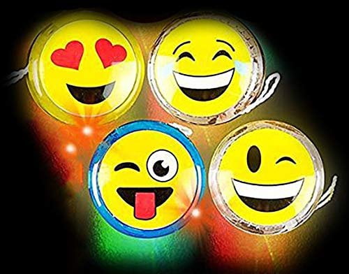 Emoji Emoticon Light-Up YoYo with Replaceable Batteries ~ Choose Your Emoji Face 