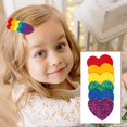 thumbnail image 1 of CYC Princess Sequins Love Hairpin Children's Hairpin Rainbow Candy Color Heartpers, 1 of 5
