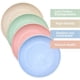 thumbnail image 4 of Xiao Hua Plato hondo de paja de trigo de 8 piezas de 7,87 pulgadas: apto para microondas, lavable en lavavajillas, plato de plástico resistente que no es frágil, 4 colores, 4 of 5