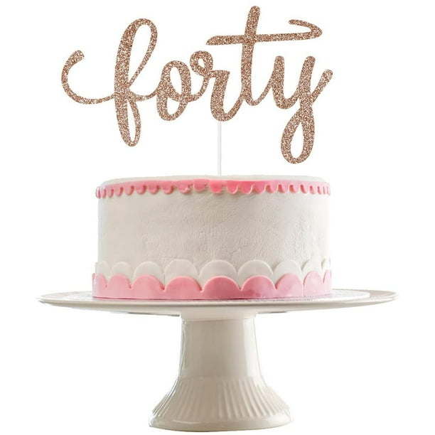 Cake topper Happy Birthday doré de forme ronde