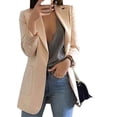 thumbnail image 2 of Kiapeise Women Long Sleeve Slim Blazer Coat OL Office Ladies Work Jackets Formal Suit, 2 of 4