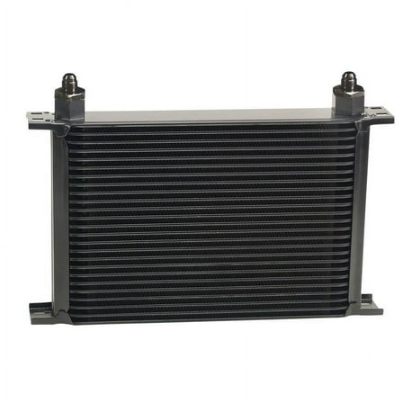 Derale 52586 Stack Plate Cooler, 25 Row, -6AN, 90 Degree Swivel