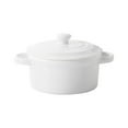 thumbnail image 1 of 200ml Ceramic Rice Bowl Double Handles Soup Bowls with Lid Baby Feeding Tableware for Jelly Pudding Egg Custard (White), 1 of 8