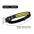 thumbnail image 6 of Koudindg 1 Pc  Rechargeable LED Headlamp, Hands Free, Super Bright Motion Sensor Lead Lights for Forehead, Hiking Fishing(Battery indicator), 6 of 8