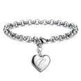 thumbnail image 1 of Girls Bracelet Gift Giving Polished Trendy Heart 26 Letters Alphabet Initial Bracelet, 1 of 5