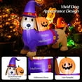 thumbnail image 4 of Gymax 5FT Inflatable Halloween Dachshund Dog & Ghost Pumpkin Holiday Decor w/ LED Lights, 4 of 10