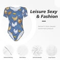 thumbnail image 4 of Balery Chicken Family Body de cuello redondo de manga corta para mujer Tops de manga corta Tops básicos-Medium, 4 of 7