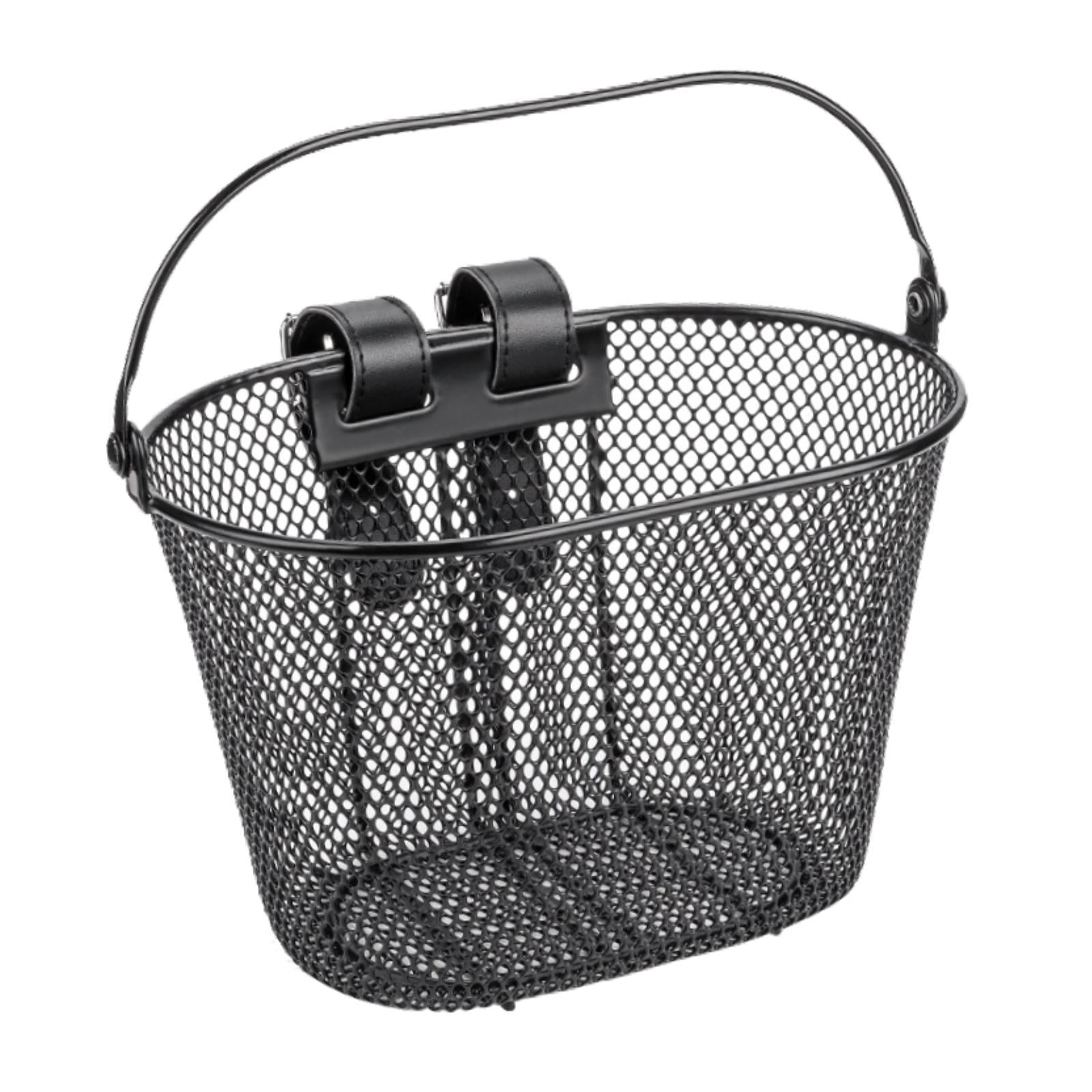 Baoblaze Kids Bike Basket Front Decor Carrier Cycling Basket for Girls Camping Street Black