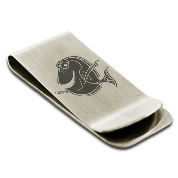 Tioneer Stainless Steel Disney Finding Dory Engraved Money Clip Credit Celtic Card Holder