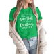 thumbnail image 1 of Gibobby Camiseta Navideña De La Mujer Camisetas estampado navideño para mujer, camisetas de manga corta, camisetas holgadas informales, camiseta de algodón(Verde,M), 1 of 5