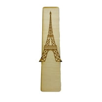 Hip Flask Plus Wooden Eiffel Tower Bookmark - Elegant Parisian Design