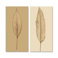 thumbnail image 2 of Designart "Singular Botany Solitary Leaf on Neutral Canvas II" Flowers Wall Art Set Of 2 - Traditional Beige Wall Decor Set Of 2, 2 of 6