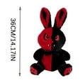 thumbnail image 3 of Wizlet Goth Bunny Plush Rabbit Horror Plushies Easter Stuffed Animal Dark Spooky Bunny Stuffed Animal Crazy Rabbit Plushie Toy Black, 3 of 7