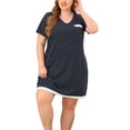 thumbnail image 1 of Camisón de mujer Agnes Orinda Tallas grandes Azul oscuro 3XL, 1 of 5