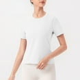 thumbnail image 2 of ZyeKqe Women's Workout Tops Short Sleeve Athletic Yoga Tops Quick Dry Crewneck Gym Running Shirts, 2 of 7