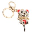 thumbnail image 3 of Llavero De Tigre, Colgantes De Llavero, Elegante, Exquisito, Pequeño, Lindo, Forma De Tigre, Brillante, Brillante, Para Decoración De Bolsos, Colgantes De Coche, Regalo, 3 of 7