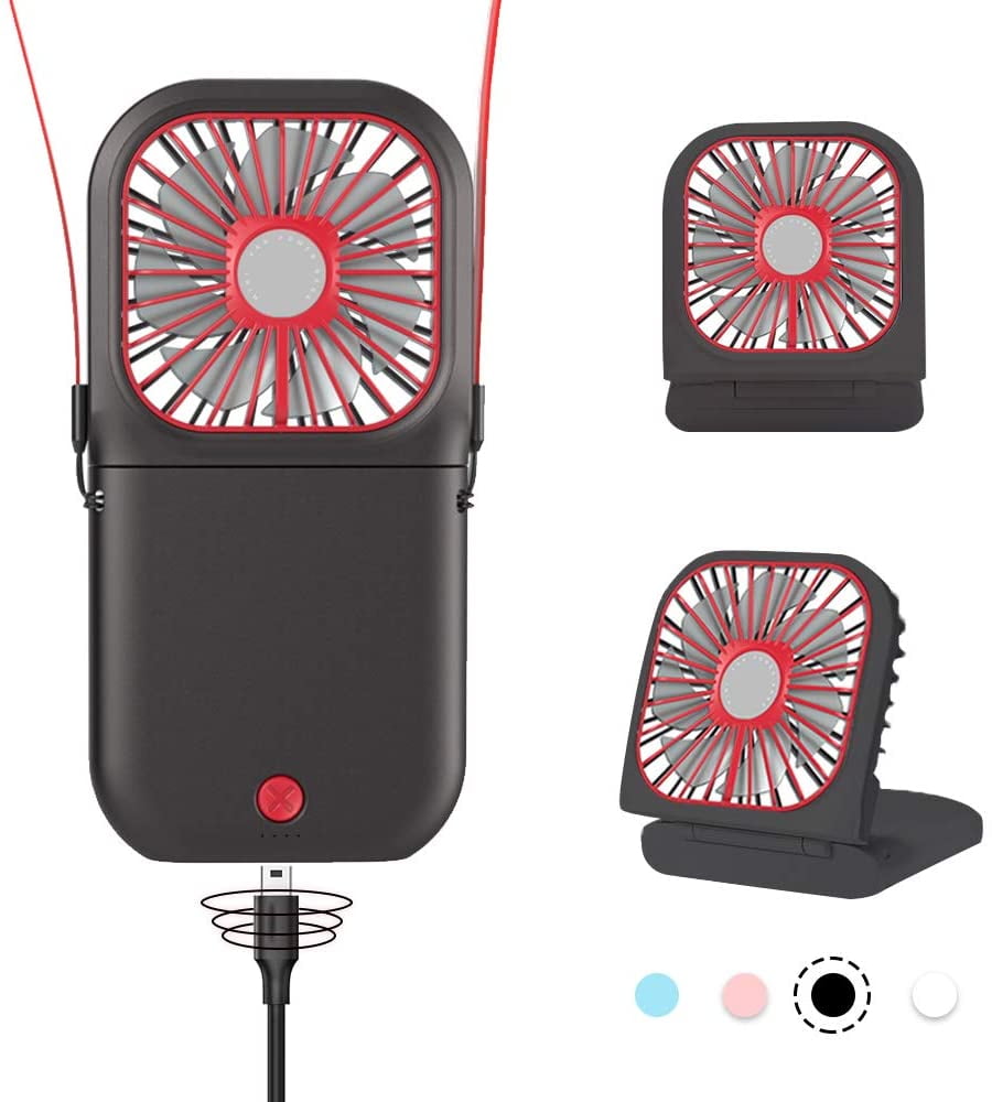 MiniPortablePersonalFan, 3 Speeds Adjustable, Foldable Rechargeable