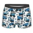 thumbnail image 4 of Goofa Blue Excavator Printed Men's Boxer Briefs Underwear, Moisture-Wicking Underwear, Trunk,Soft and Breathable Cotton Underwear-Large, 4 of 9