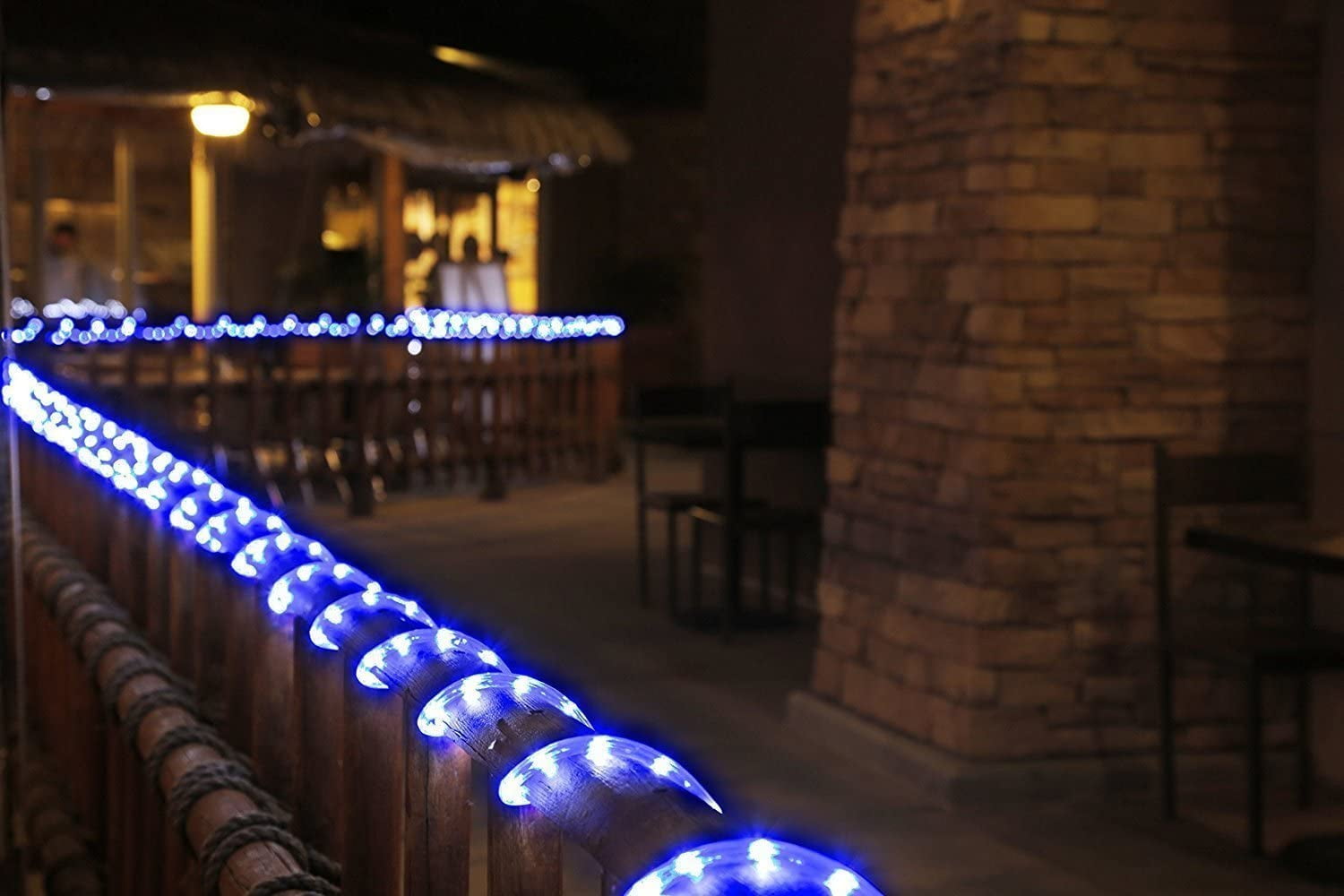 Solar Rope Lights Outdoor Waterproof ,23FT 50LED PVC Tube String Lights with 8 Modes for Garden,Yard, Path, Fence, Stairs, Backyard, Patio Decorative (Blue)