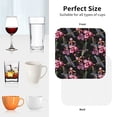 thumbnail image 5 of Leather Coasters with Heat-resistant for Drinks, Dragonfly Pink Flower Cup Coasters Cup Pad Mat for Tabletop Protection, Coffee Table, Office Desk and Housewarming Gift, 5 of 5