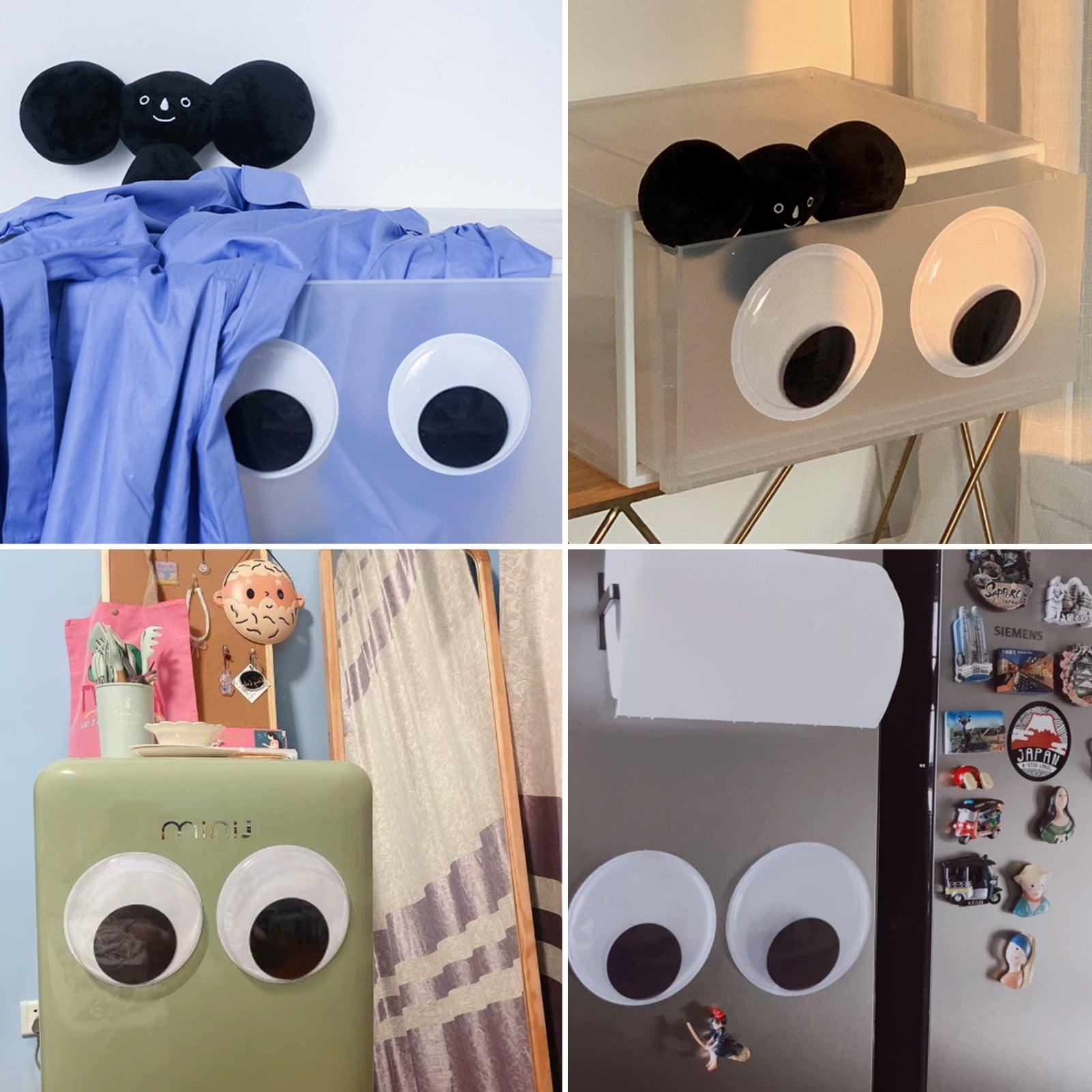6 Pieces Halloween Giant Googly Eyes 4 Inch 6 Inch 7 Inch Large Plastic  Wiggle Eyes with Self Adhesive for Halloween Thanksgiving Christmas Fall