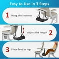 thumbnail image 5 of Foot Hammock for Plane Travel, Upgraded Wide Airplane Foot Hammock with Detachable Hardboard, Portable Footrest for Air Travel Essentials Long Flights Flying, Adjustable Foot Rest Leg Hammock, 5 of 13