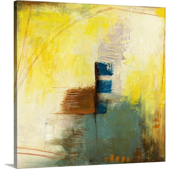 Great BIG Canvas | "Aquamarine Aura IV" Canvas Wall Art - 16x16