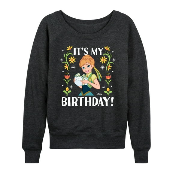 Disney Frozen - Anna It's My Birthday - Women's Lightweight French Terry Long Sleeve Shirt