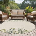 thumbnail image 5 of Eucalyptus 6ft Round Rugs, Sage Green Farmhouse Leaf Pastoral Plant Washable Non-Slip Area Rugs for Living Room Bedroom Kitchen, Soft Low Pile Dining Room Kicthen Circle Carpet, Indoor Floor Rug, 5 of 9