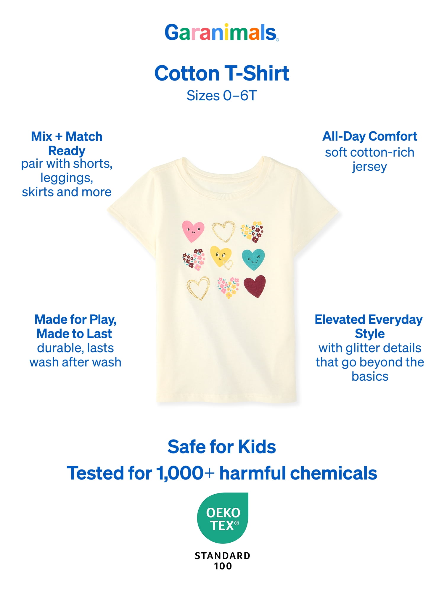 Garanimals Baby & Toddler Girl Shirts Single & 3-Pack Sizes Tee 0-6T