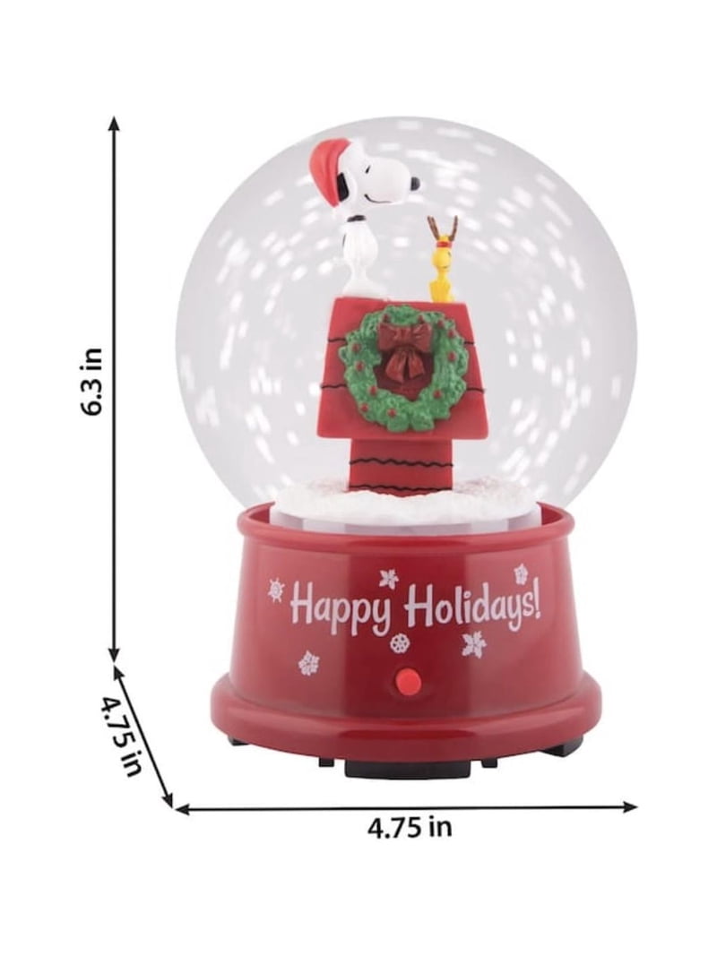 Peanuts 6.3-in Musical Decoration Peanuts Worldwide Snoopy