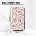 thumbnail image 2 of Leather Thin Slim Wallets for Women Men - Cute Deer Daisy Flower Pink Clutch Card Wallet for Women Men with Zipper, 2 of 7