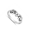 thumbnail image 4 of Oxidized Elephant Friendship Love Promise Ring Sterling Silver Band 925 Jewelry Female Male Size 8, 4 of 4