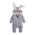 thumbnail image 1 of Combinaison une-Pièce en Molleton pour Bébé, Chaude et Mignonne, Bunny, à Capuche, pour Bébé 0-2T, Mode, Pyjama Combinaison pour Nourrisson, Tenue Automne et Hiver, 1 of 6