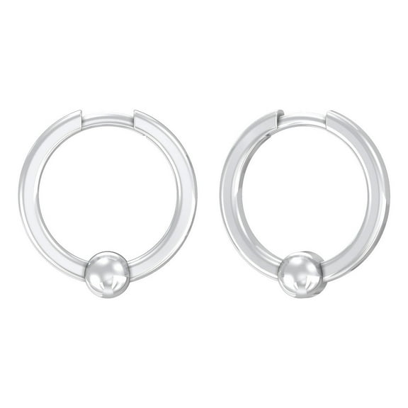 ARAIYA FINE JEWELRY 10K White Gold Lab Grown Diamond Hoop Earrings (1 1/2 cttw, D-F Color, VS1 Clarity)