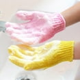 thumbnail image 4 of WSRRDRECVHi 1-Pair Exfoliating Bath Gloves w/ Hanging Loop For Shower Body D7D2 Scrub, 4 of 9